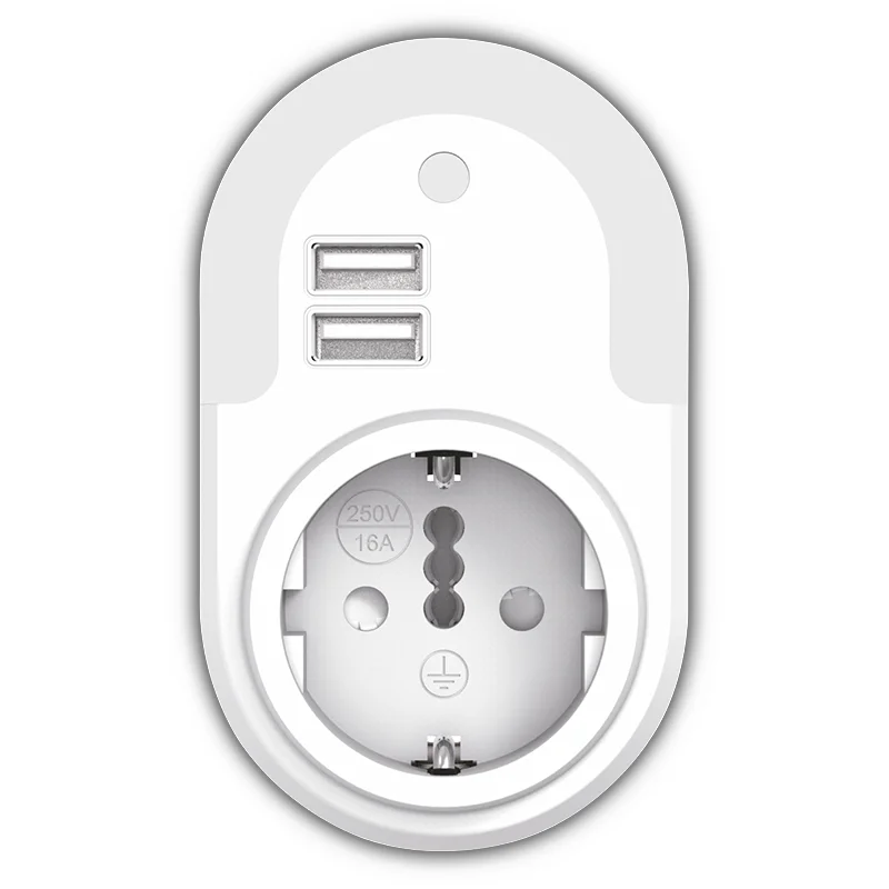 Φωτογραφία προϊόντος: Elvhx EL130101 | EL130101 | LED Night Light Sensor+2xUSB 5V 2.1A+Σούκο|0.5W|3000k|12lm|{enjoysimplicity}™