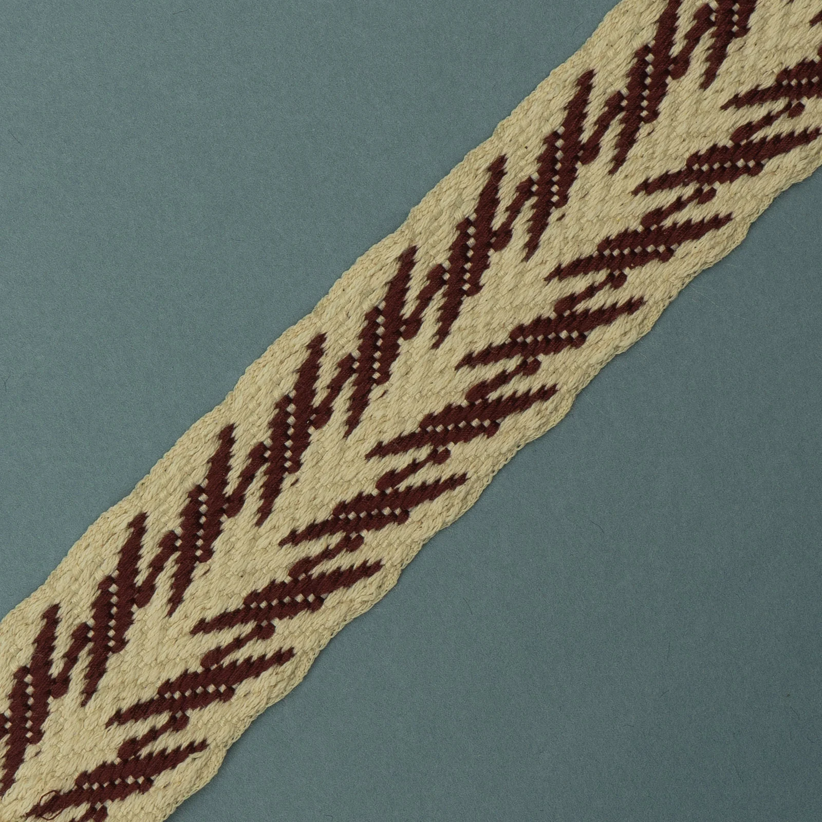 Φωτογραφία προϊόντος: Tape Belt Vague Design Cotton Beige - Bordeaux Assos 4 Cm