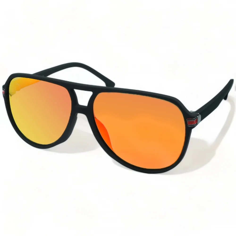 Φωτογραφία προϊόντος: OPTOSQUAD Unisex Γυαλιά Ηλίου Polarized Οβάλ με Μαύρο Κοκκάλινο Σκελετό και Ιριδίζον Πορτοκαλί Φακό PK8256160077