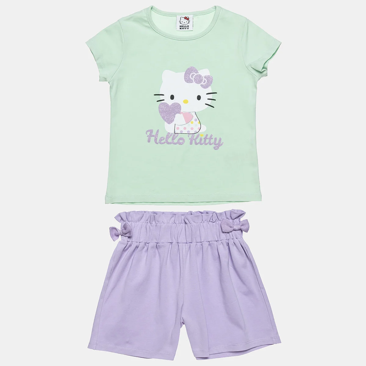 Φωτογραφία προϊόντος: Σετ Hello Kitty μπλούζα με glitter και σορτς