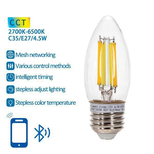 Φωτογραφία προϊόντος: OEM Aigostar Smart Λάμπα LED και Σχήμα C35 Ρυθμιζόμενο Λευκό 30659