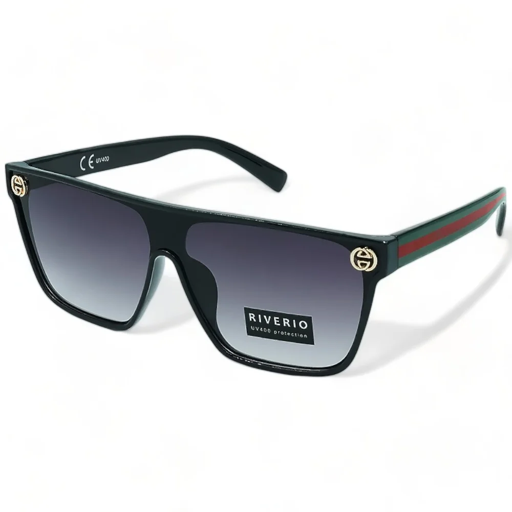 Φωτογραφία προϊόντος: Riverio Unisex Γυαλιά Ηλίου UV400 Τετράγωνα με Μαύρο Κοκκάλινο Σκελετό και Μωβ ντεγκραντέ Φακό RV42334