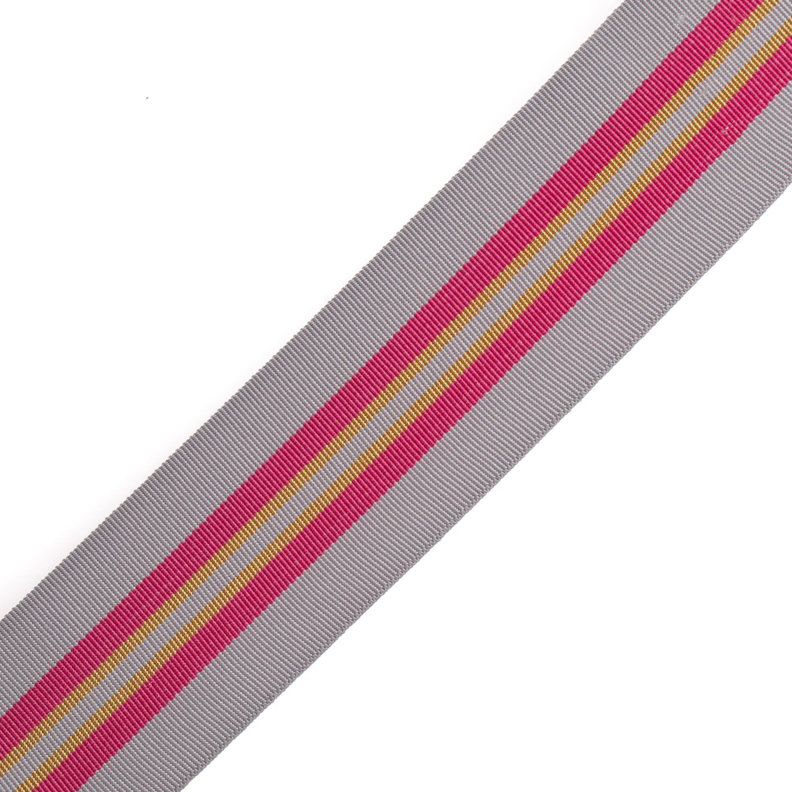 Φωτογραφία προϊόντος: Comfort - Elasticized Gross Tape Striped Light Grey - Fuchsia - Gold 4Cm