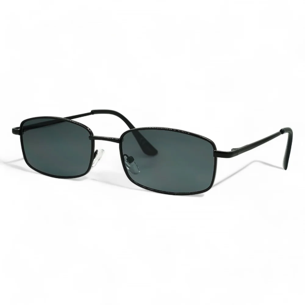Φωτογραφία προϊόντος: Riverio Unisex Γυαλιά Ηλίου UV400 Μακρόστενο με Μαύρο Μεταλλικό Σκελετό και Μαύρο Φακό RV42436