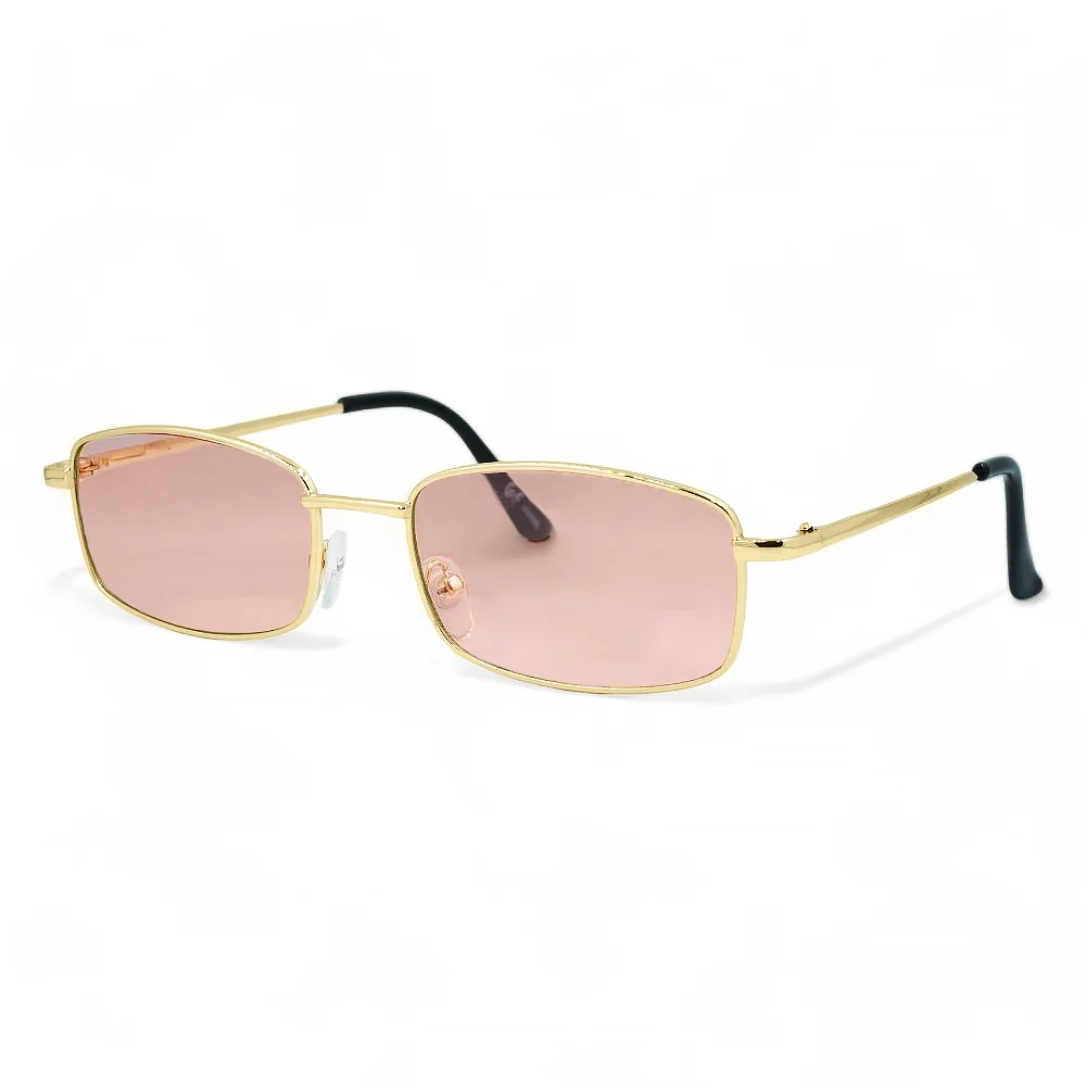 Φωτογραφία προϊόντος: Riverio Unisex Γυαλιά Ηλίου UV400 Μακρόστενο με Χρυσό Μεταλλικό Σκελετό και Ροζ Φακό RV42433