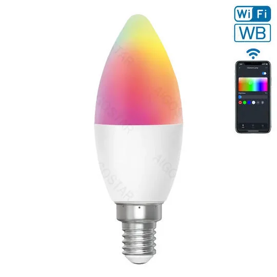 Φωτογραφία προϊόντος: OEM Aigostar WiFi WB Smart LED C37 E14 6.5W 555lm MRE 220716