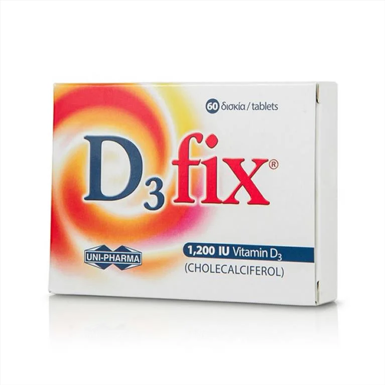 Φωτογραφία προϊόντος: Uni-pharma Unipharma D3 Fix 1,200iu 60 Δισκία