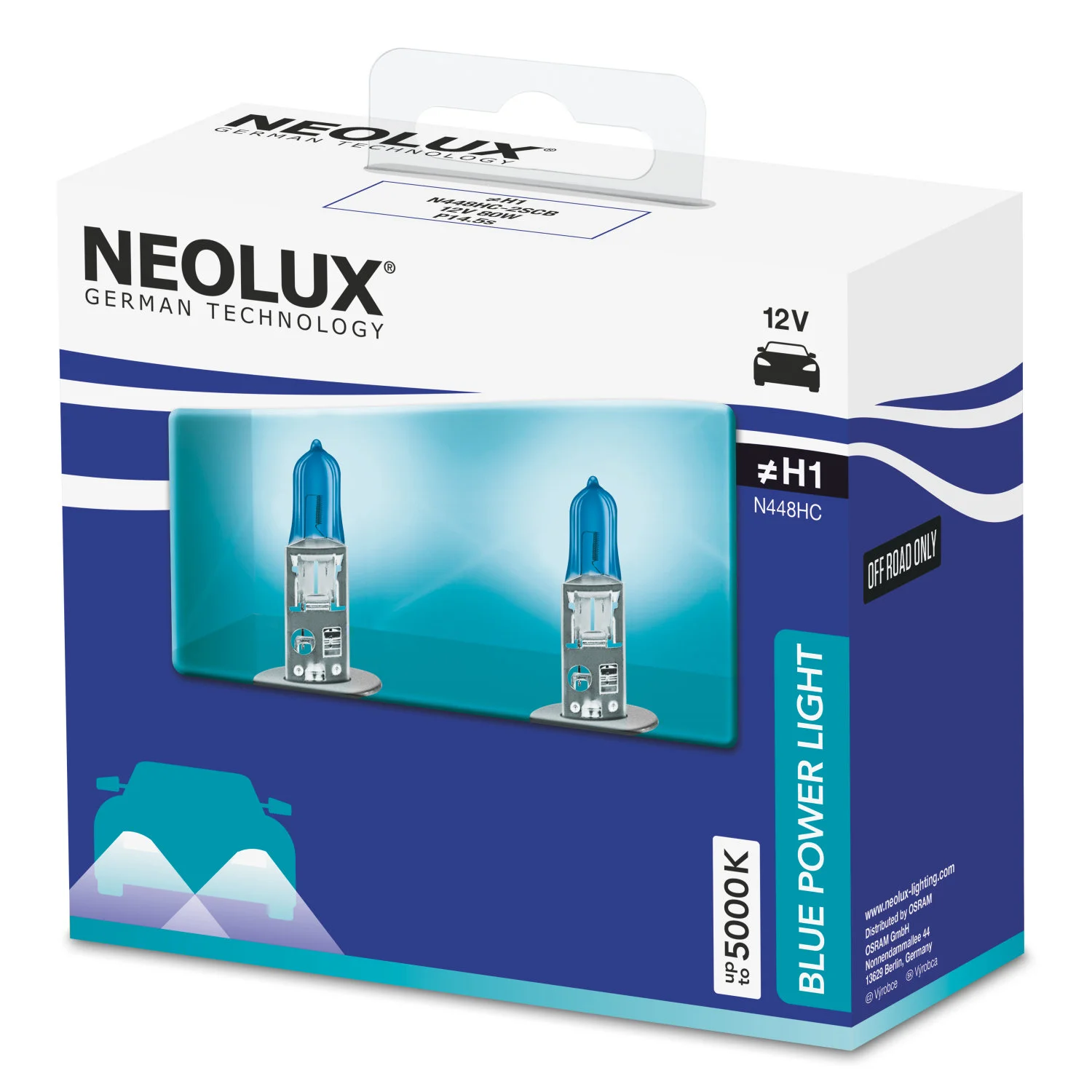 Φωτογραφία προϊόντος: NEOLUX H1 12V 80W Blue Power Light 5000K (N448HC-2SCB) 2τμχ