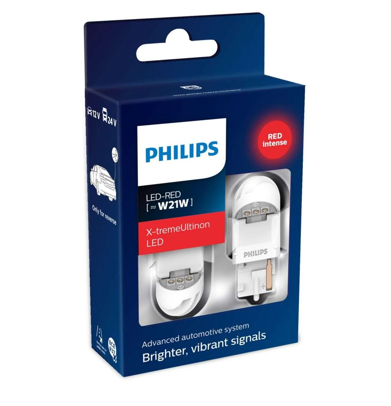 Φωτογραφία προϊόντος: PHILIPS W21 12V X-tremeUltinon LED κόκκινο 2τμχ 11065XURX2