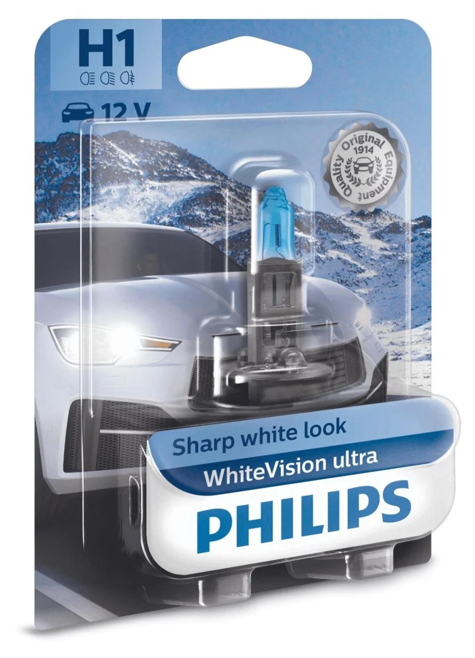 Φωτογραφία προϊόντος: PHILIPS H1 12V 55W P14.5s WhiteVision Ultra (12258WVUB1) 1τμχ