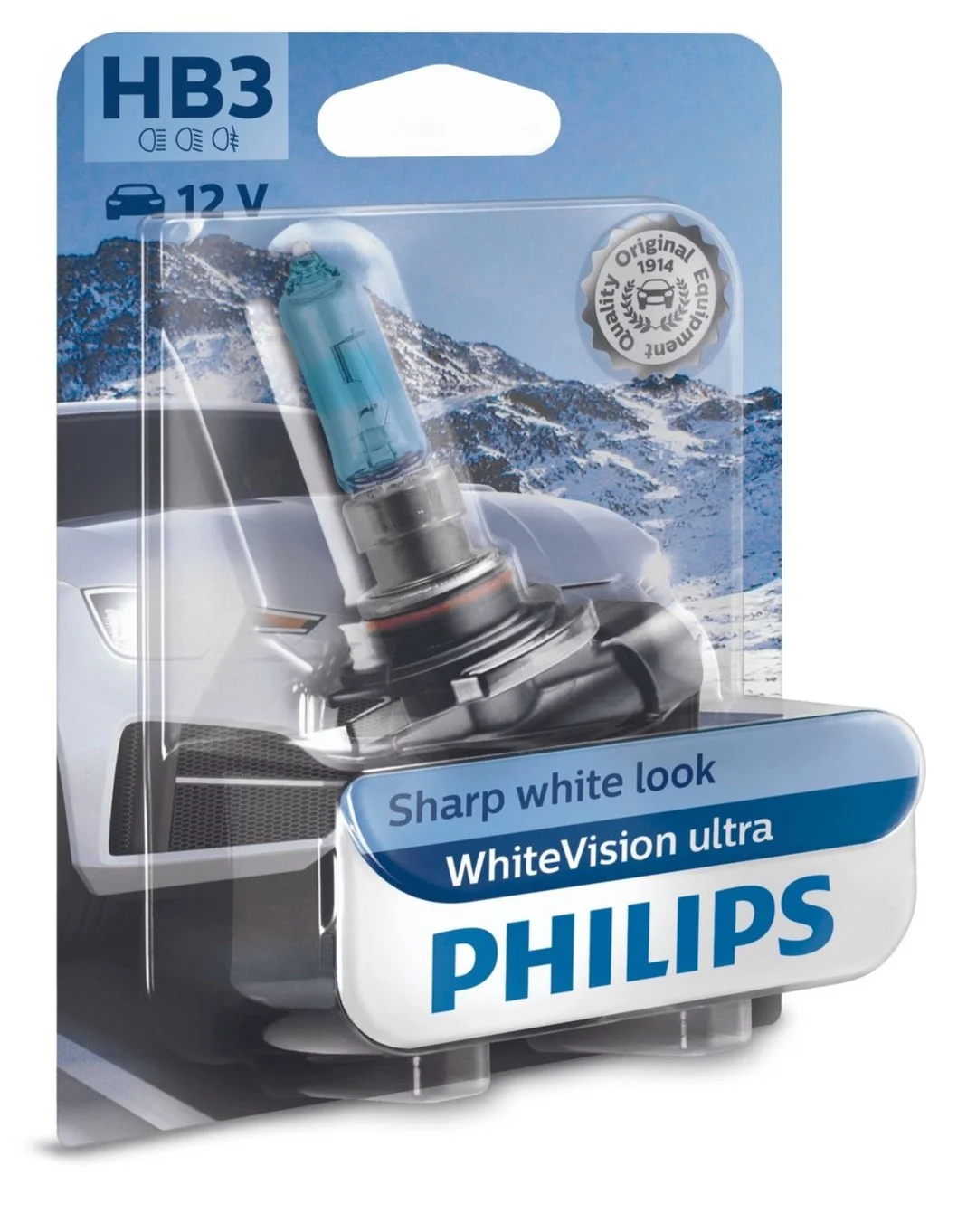 Φωτογραφία προϊόντος: PHILIPS HB3 White Vision Ultra 12V 60W 3800K 9005WVUB1 1τμχ