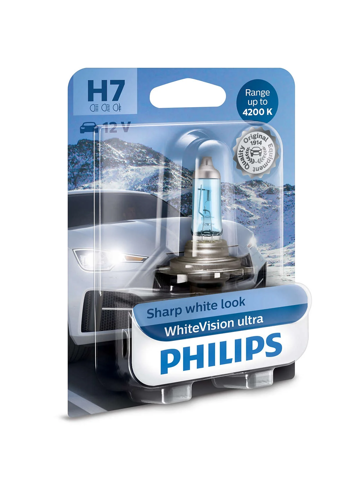 Φωτογραφία προϊόντος: PHILIPS H7 12V 55W PX26d WhiteVision Ultra 4200K (12972WVUB1) 1τμχ