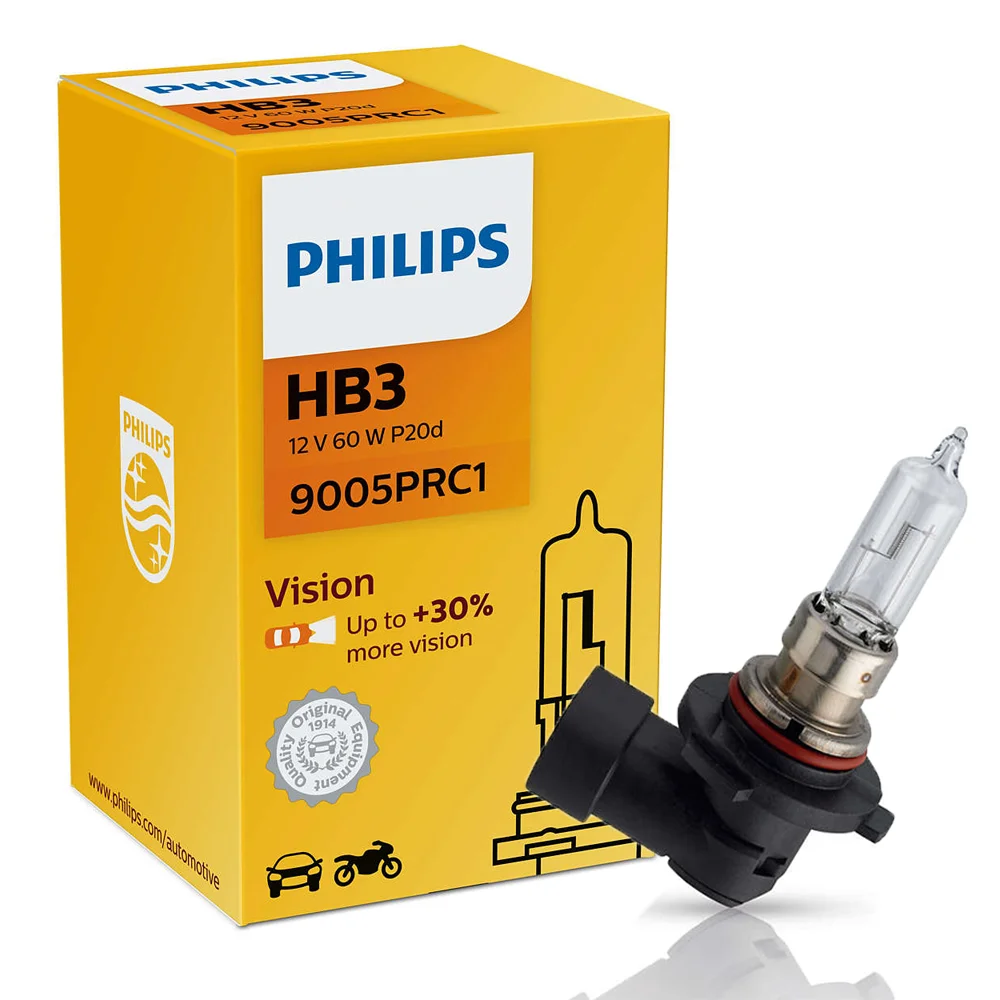 Φωτογραφία προϊόντος: PHILIPS HB3 12V 65W P20d Vision +30% ΠΕΡΙΣΣΟΤΕΡΟ ΦΩΣ (9005PRC1) 1τμχ