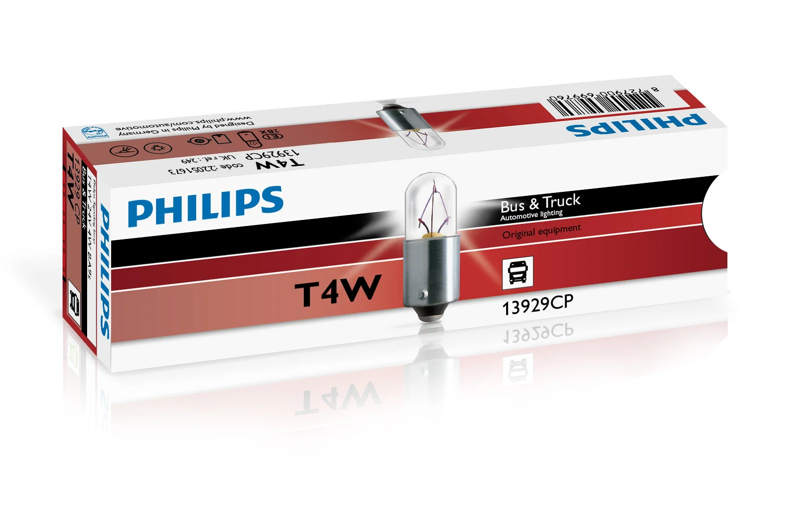 Φωτογραφία προϊόντος: PHILIPS T4W 24V 4W BA9s Vision 10τμχ 13929CP