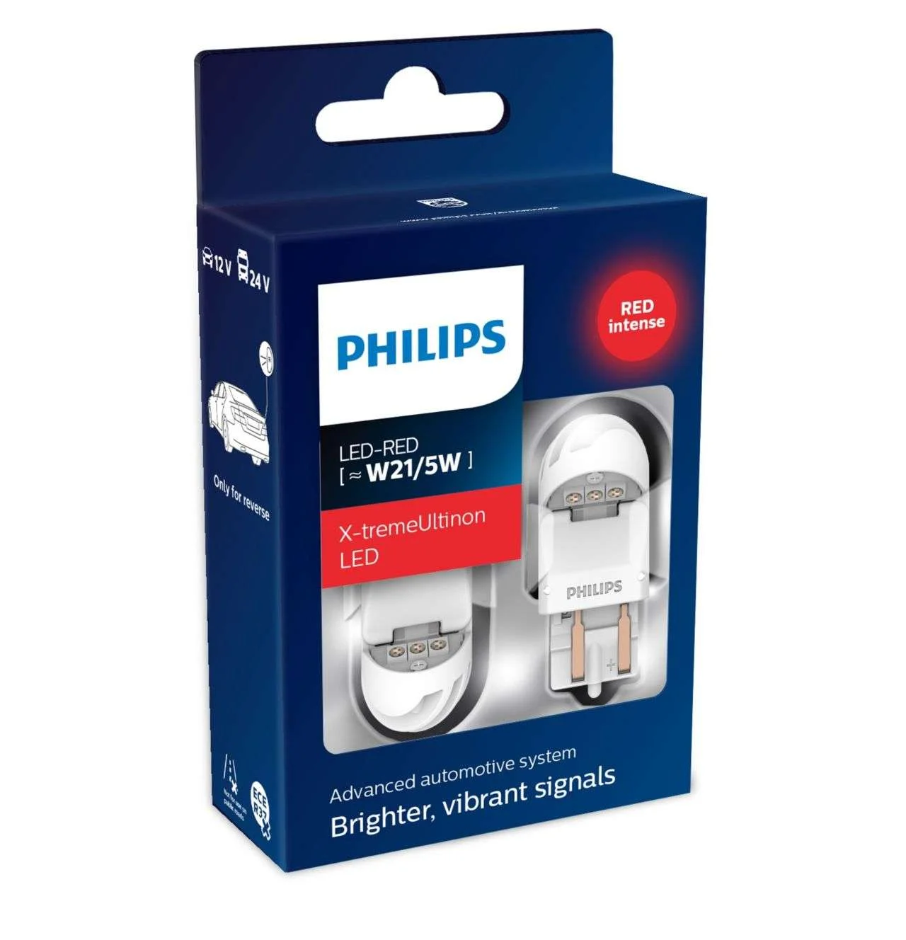 Φωτογραφία προϊόντος: PHILIPS W21/5 X-Treme Ultinon Led Red 12/24V 2τμχ 11066XURX2