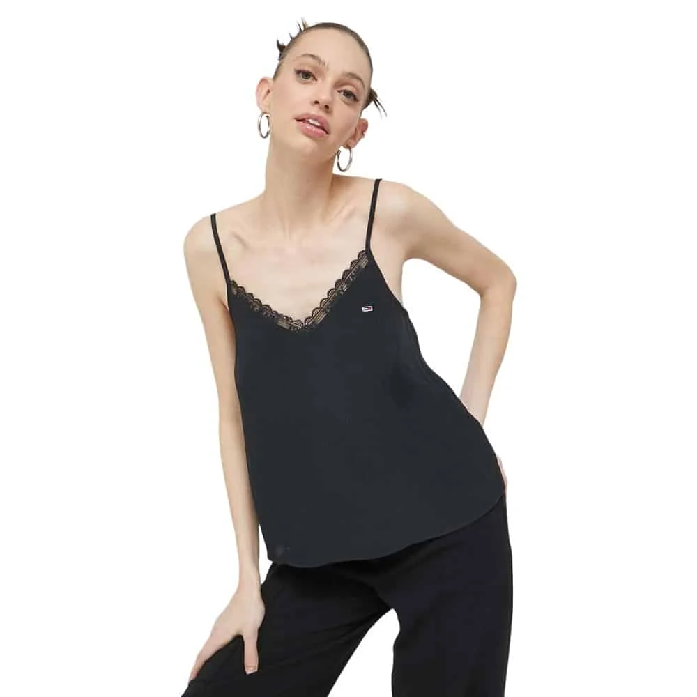 Φωτογραφία προϊόντος: Tommy Hilfiger Tjw Essential Lace Strappy Top Μαύρο