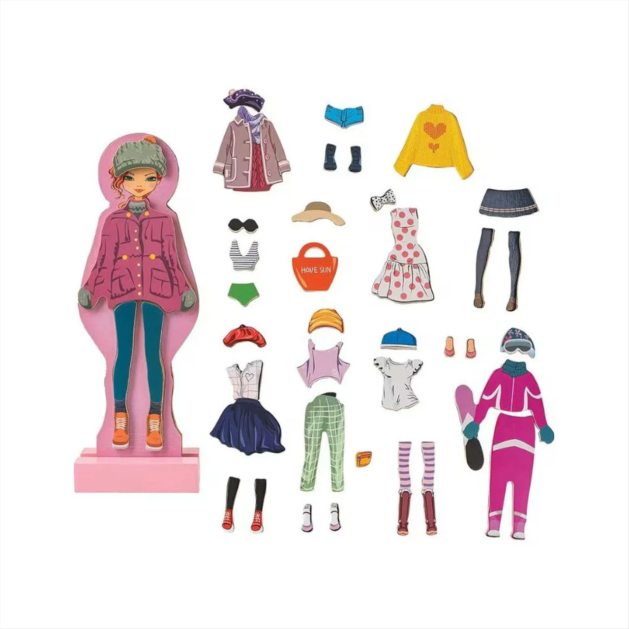 Φωτογραφία προϊόντος: AS Company - Magnet Box Wooden Dress Up 2 - Fashion Girl- 1029-64053