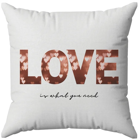 Φωτογραφία προϊόντος: OEM Μαξιλάρι Love is what you need 40Χ40