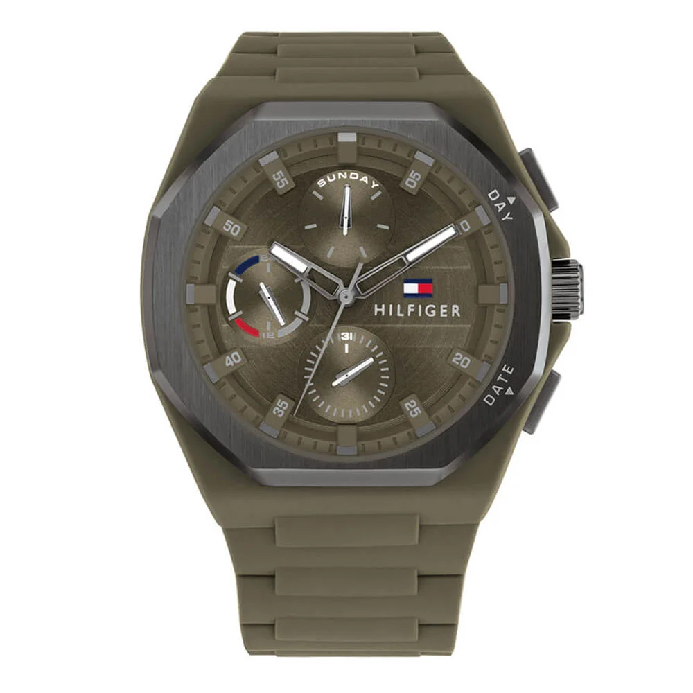 Φωτογραφία προϊόντος: TOMMY HILFIGER Troy Khaki Silicone Strap 1792121