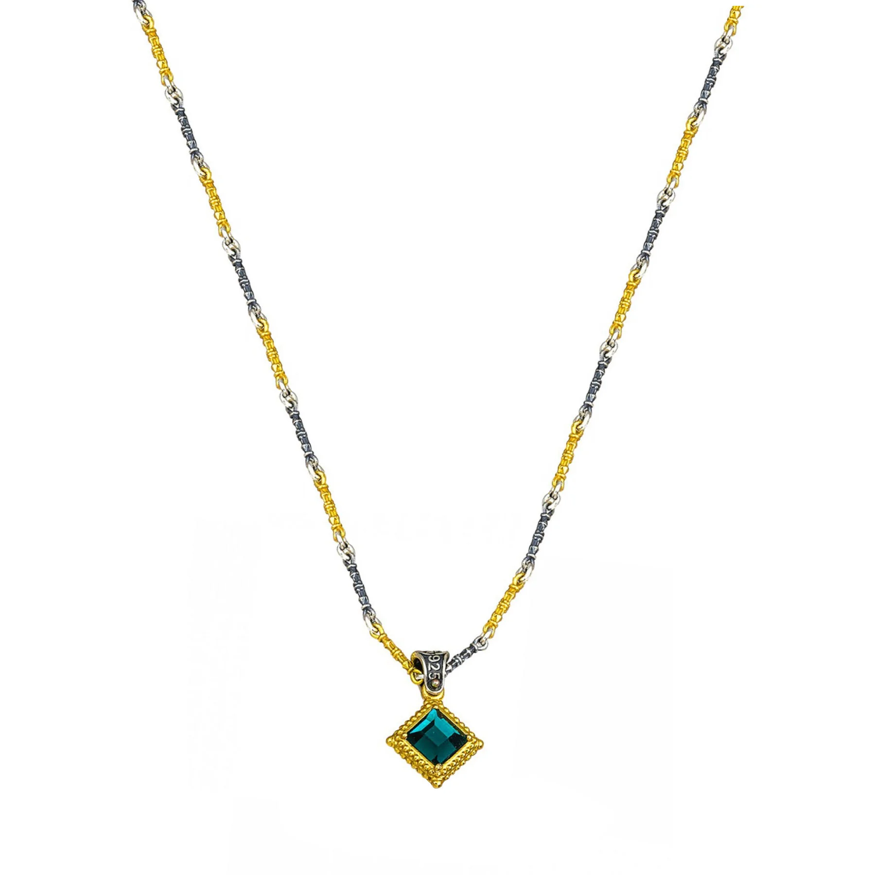 Φωτογραφία προϊόντος: DIMITRIOS Γυναικείο Κολιέ με Swarovski από Δίχρωμο Ασήμι M103