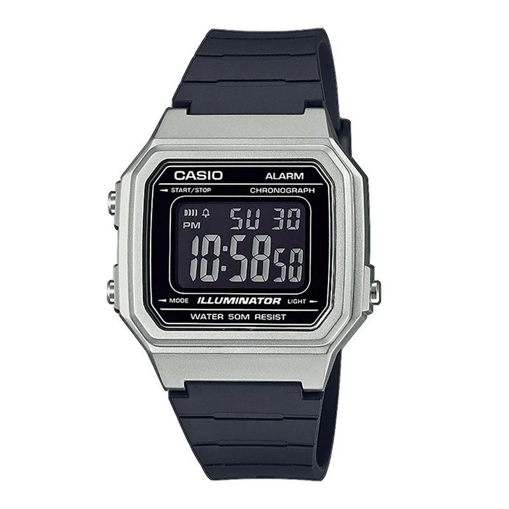 Φωτογραφία προϊόντος: CASIO Collection Chronograph Black Rubber Strap W-217HM-7BVEF