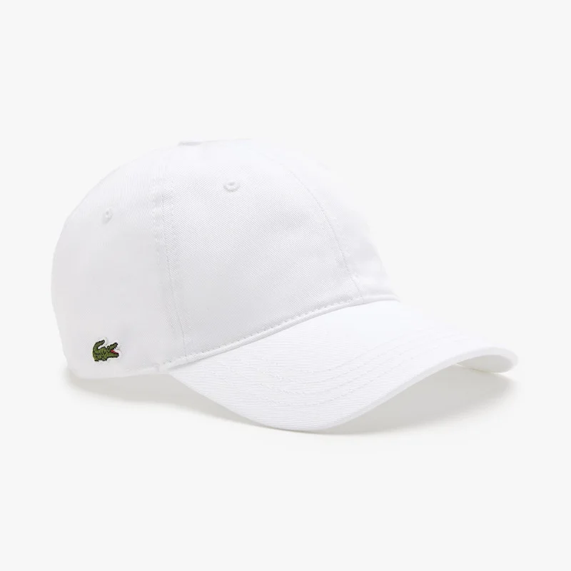 Φωτογραφία προϊόντος: Καπέλο Lacoste Jockey Unisex Twill White οργανικό βαμβάκι