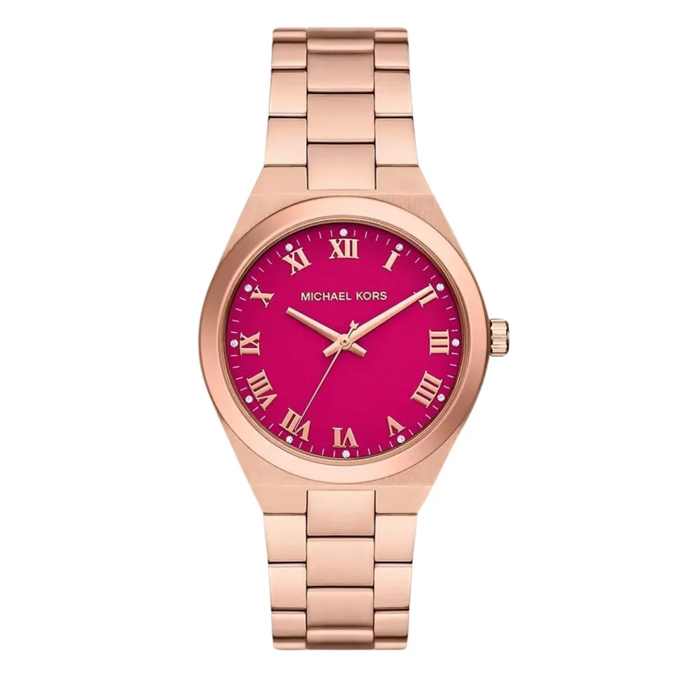 Φωτογραφία προϊόντος: MICHAEL KORS Lennox Crystals Rose Gold Stainless Steel Bracelet MK7462