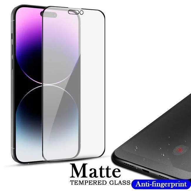 Φωτογραφία προϊόντος: Matte Anti-Fingerprint Full Glue Tempered Glass iPhone 14 Pro