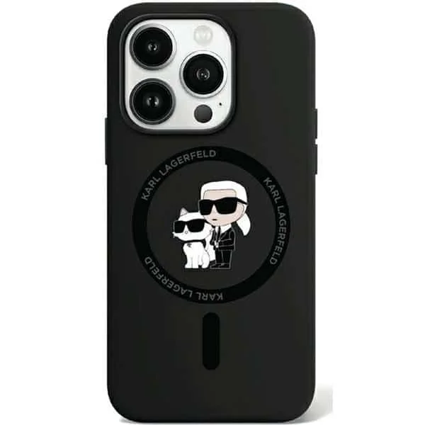 Φωτογραφία προϊόντος: Karl Lagerfeld Silicone Karl +amp; Choupette Magsafe - θήκη για Apple iPhone 15 Pro - Μαύρο