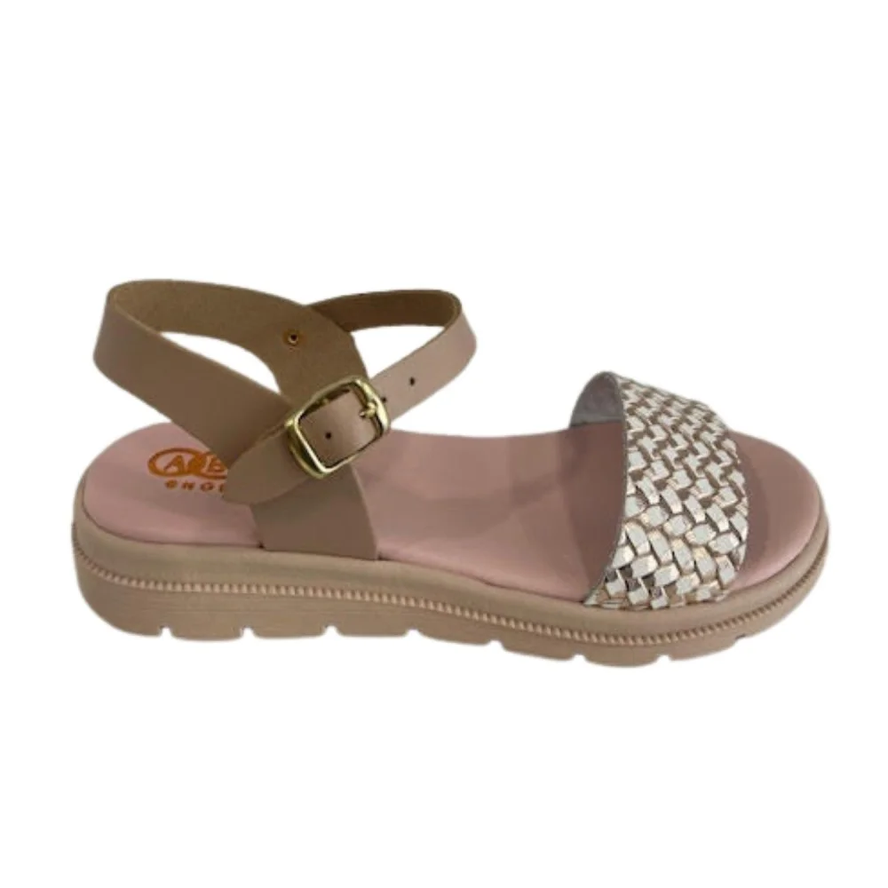 Φωτογραφία προϊόντος: Aby Shoes Παιδικό δερμάτινο πέδιλο ABY 569 NUDE