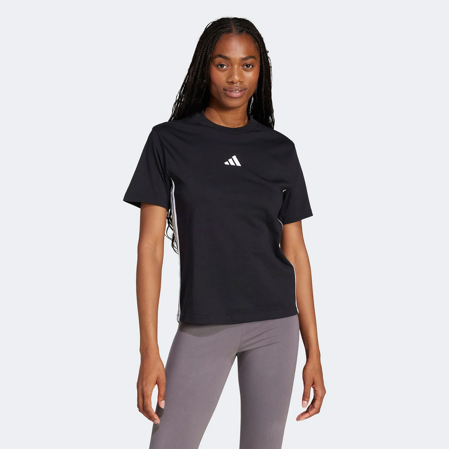 Φωτογραφία προϊόντος: ADIDAS PERFORMANCE ADIDAS WOMEN'S 3-STRIPES ESSENTIALS T-SHIRT ΜΑΥΡΟ