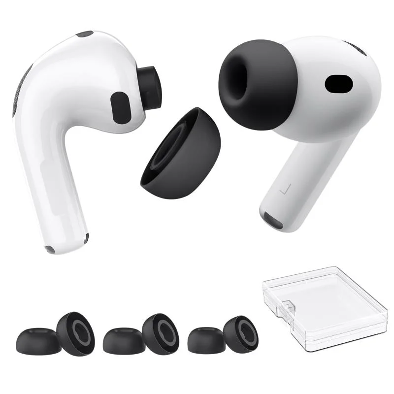 Φωτογραφία προϊόντος: Eartips Σιλικόνης AhaStyle WG187 Apple AirPods Pro 3 S/ M/ L Μαύρο (3 ζεύγη)