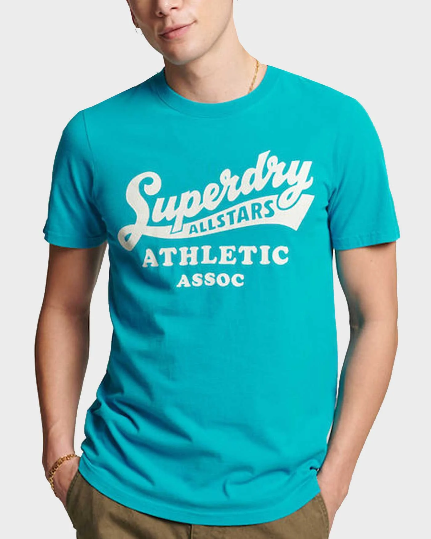 Φωτογραφία προϊόντος: SUPERDRY ΑΝΔΡΙΚΗ ΜΠΛΟΥΖΑ ΣΕ ΚΑΝΟΝΙΚΗ ΕΦΑΡΜΟΓΗ 100% ΒΑΜΒΑΚΙ - M1011469A ΤΥΡΚΟΥΑΖ