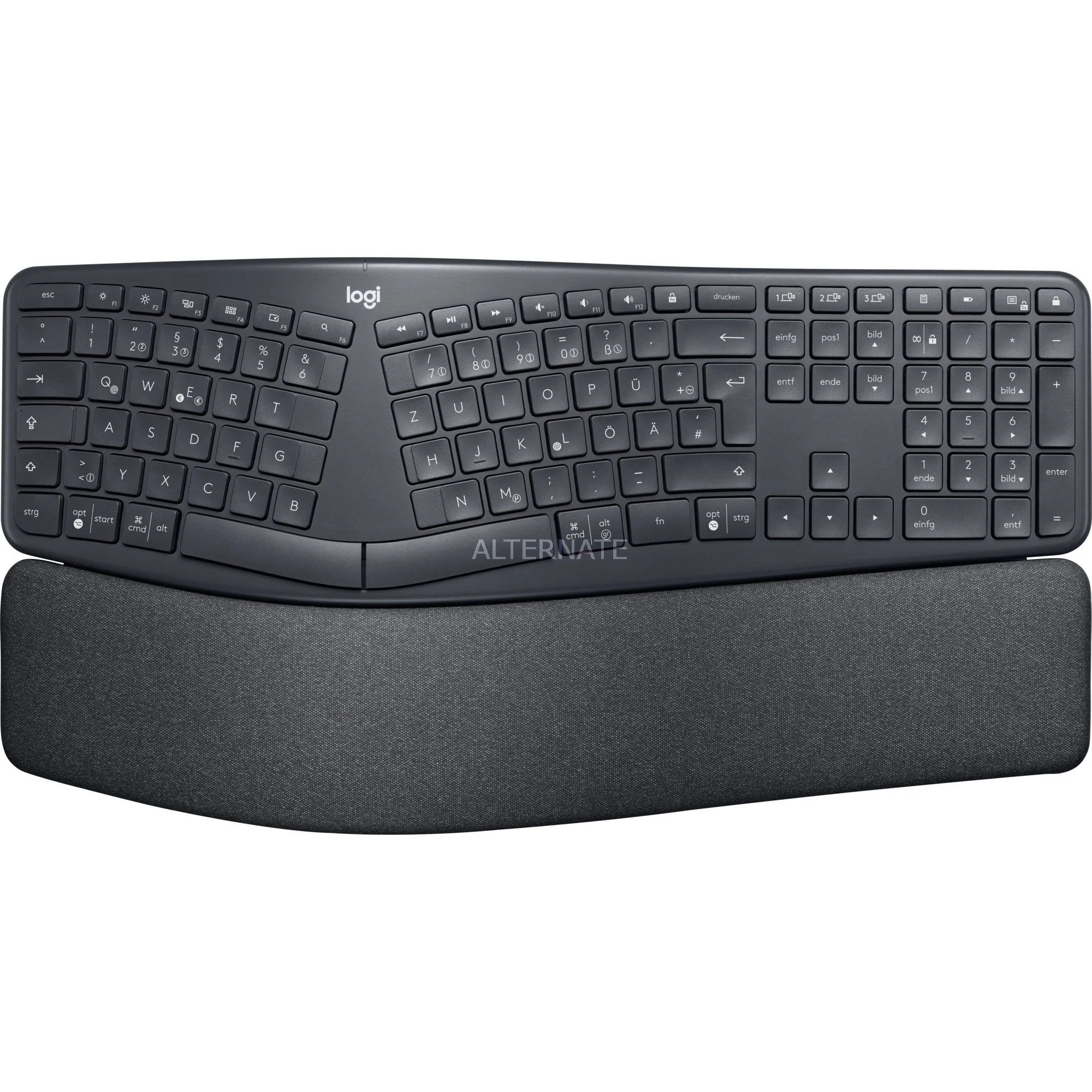 Φωτογραφία προϊόντος: Logitech Keyboard K860 ERGO Split Ergonomic [DE] Grafit