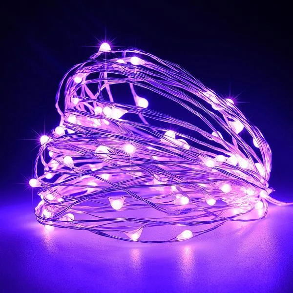 Φωτογραφία προϊόντος: ΣΕΙΡΑ, 100 ΜΙΝΙ LED, ΣΤΑΘΕΡΟ, 3V, ΜΕ ΜΕΤΑΣΧΗΜΑΤΙΣΤΗ, ΠΡΟΕΚΤΑΣΗ ΠΑΡΟΧΗΣ 500CM, ΑΣΗΜΙ ΧΑΛΚΟΣ, ΜΩΒ LED, ANA 10CM, ΙΡ44 (600-11720)