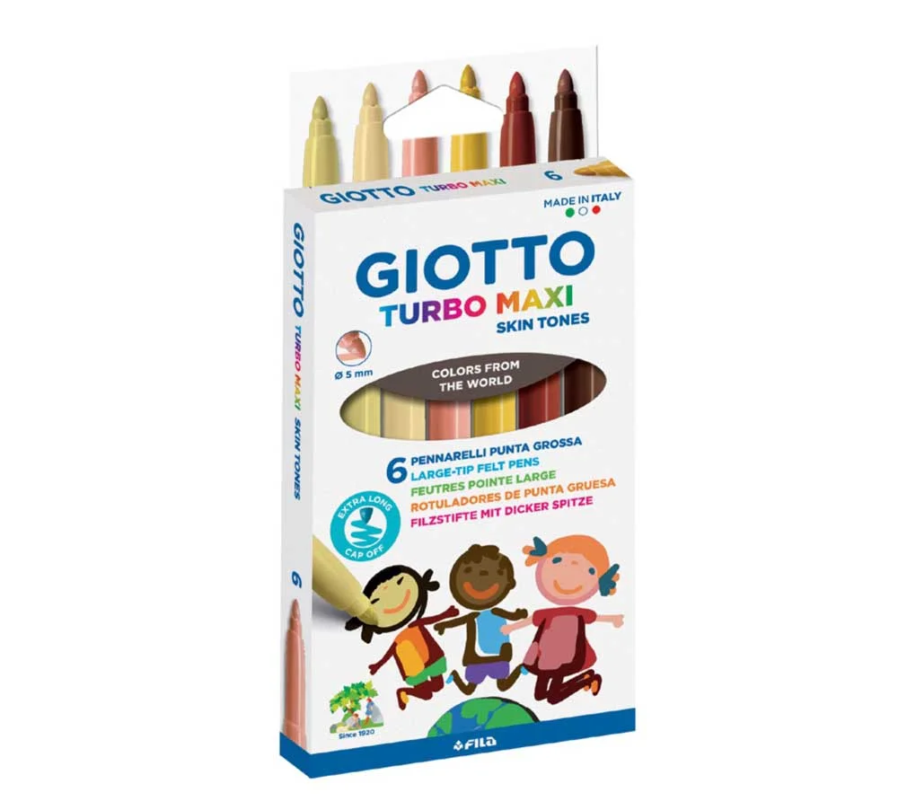 Φωτογραφία προϊόντος: GIOTTO SKINTONES Μαρκαδόροι Turbo Maxi 6τμχ 000527000