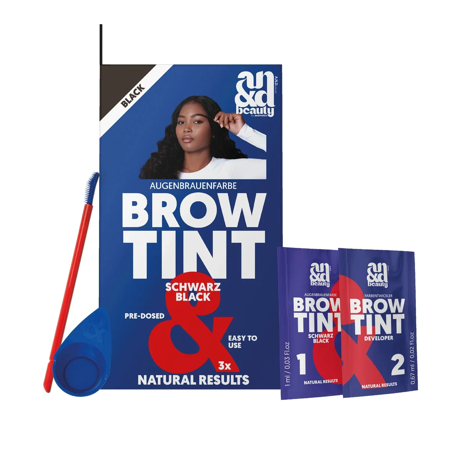Φωτογραφία προϊόντος: A.N.D. Brow Tint Black Μακιγιάζ για φρύδια Brow Tint Μαύρο 01