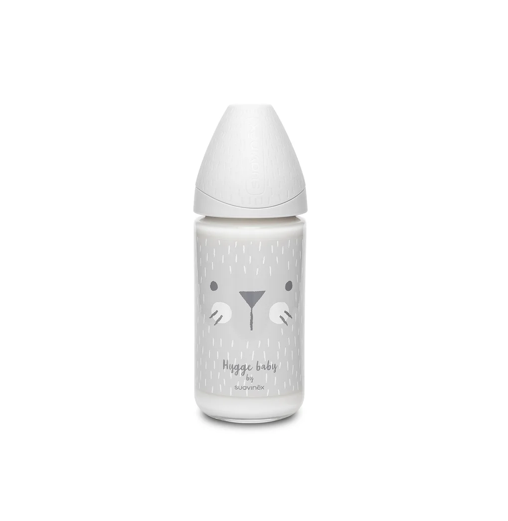 Φωτογραφία προϊόντος: Mπιμπερό γυάλινο Hygge 240 ml Whiskers Grey