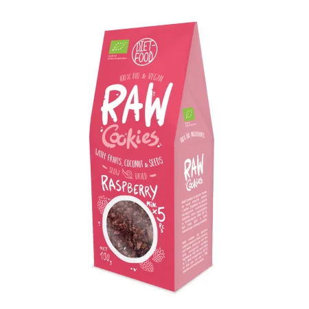 Φωτογραφία προϊόντος: Bio Raw cookies Rasberry Diet Food 100g
