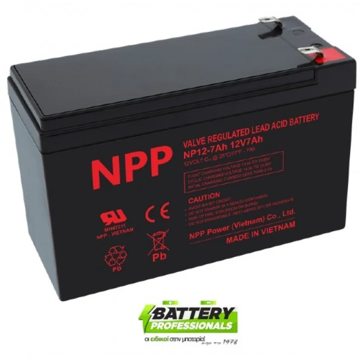 Φωτογραφία προϊόντος: Μπαταρία UPS NPP 12-7 12V 7Ah