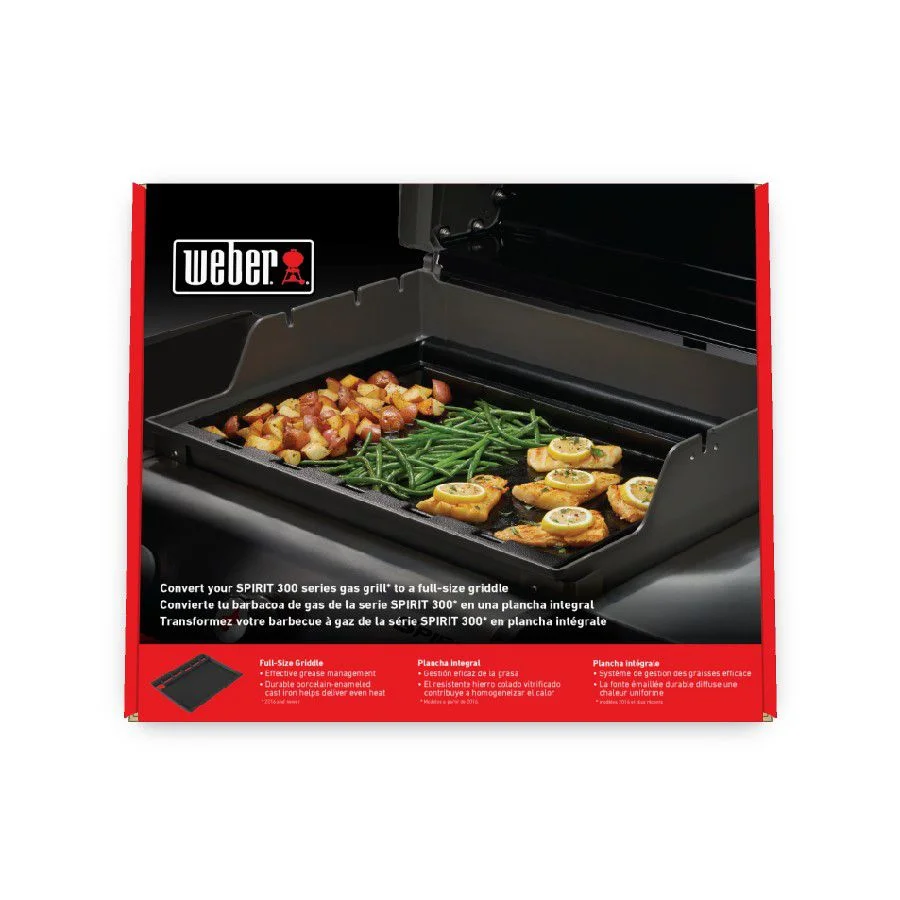 Φωτογραφία προϊόντος: Weber® Μαντεμένια Πλάκα Ψησίματος Full Size Για Spirit 300 - Με Σύστημα Διαχείρισης Λίπους