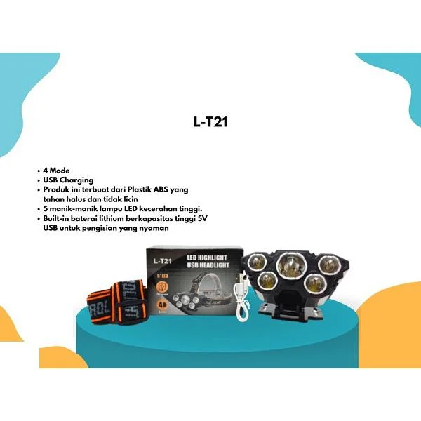 Φωτογραφία προϊόντος: OEM LED Highlight USB Headlight L-T21