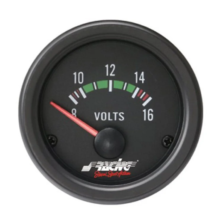 Φωτογραφία προϊόντος: Simoni Racing ΒΟΛΤΟΜΕΤΡΟ ΜΑΥΡΟ 52mm 2'' BLACK LINE ΟΡΓ/VM/B