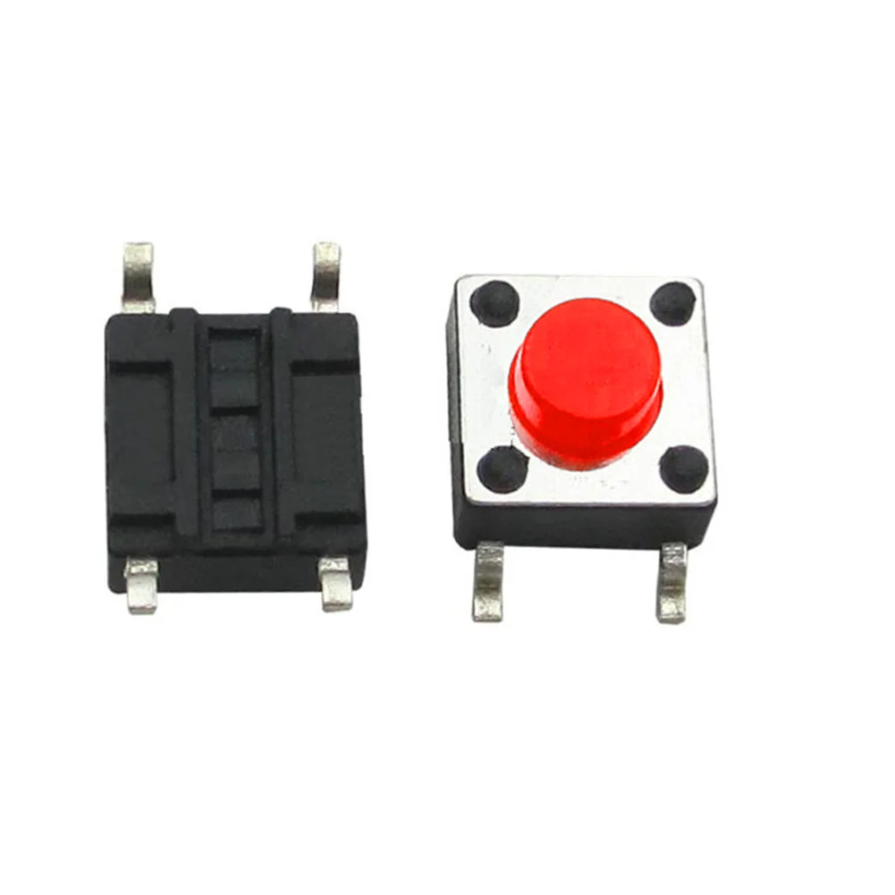 Φωτογραφία προϊόντος: Κόκκινο 4PIN SMT Tactile Tact Push Button