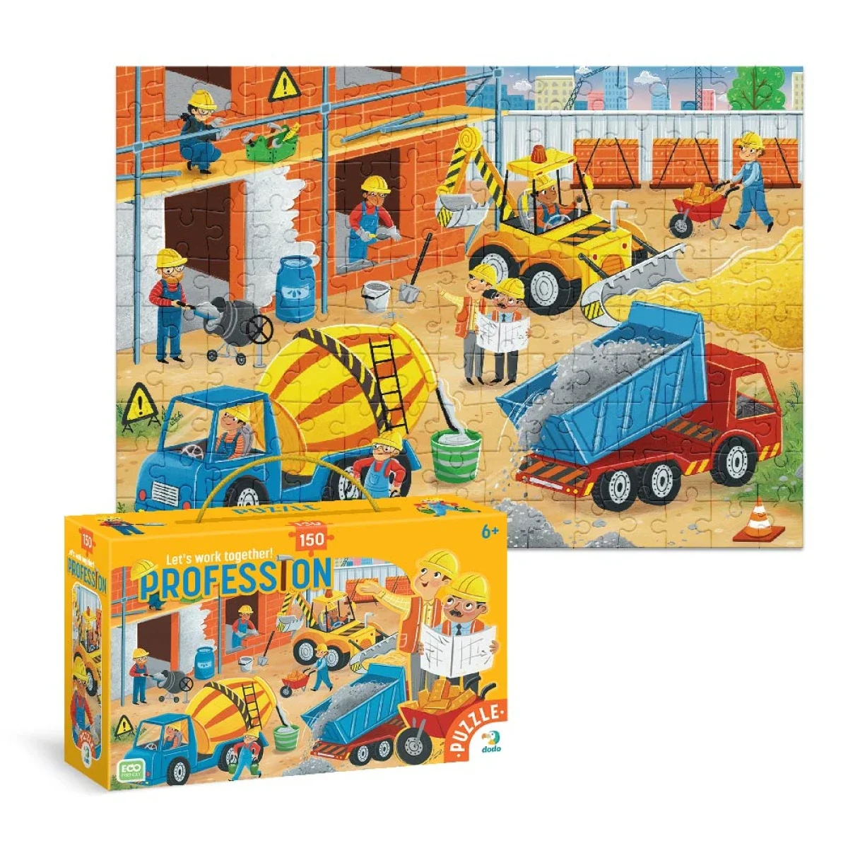 Φωτογραφία προϊόντος: Dodo Puzzles "Τα επαγγέλματα" - Οικοδόμος 150τμχ.