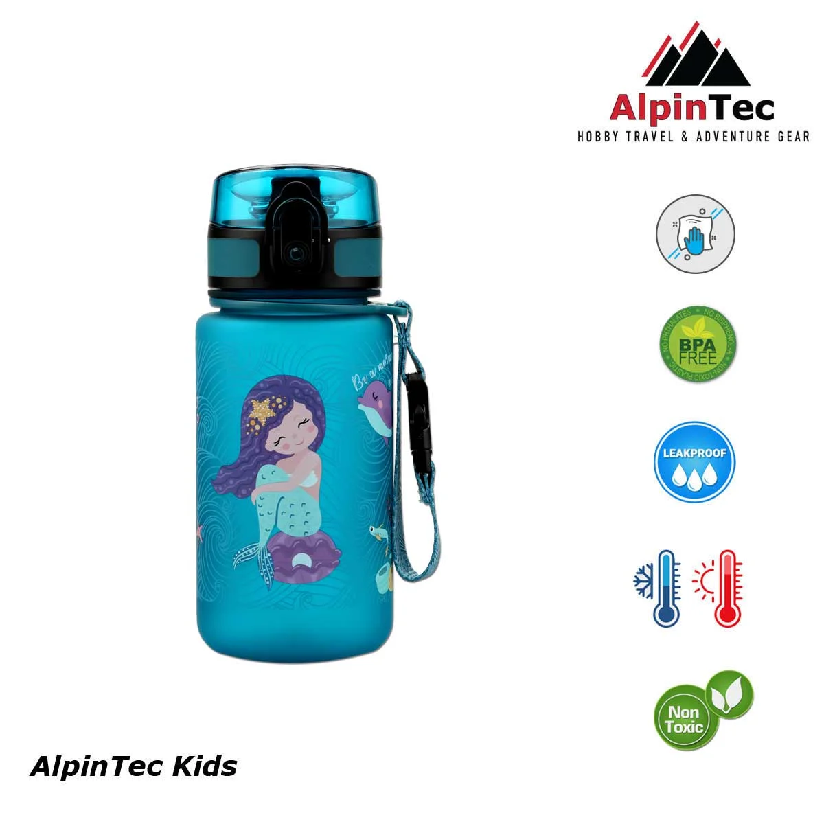 Φωτογραφία προϊόντος: AlpinTec Kids Παγούρι Tritan 350ml Mermaid Ciel