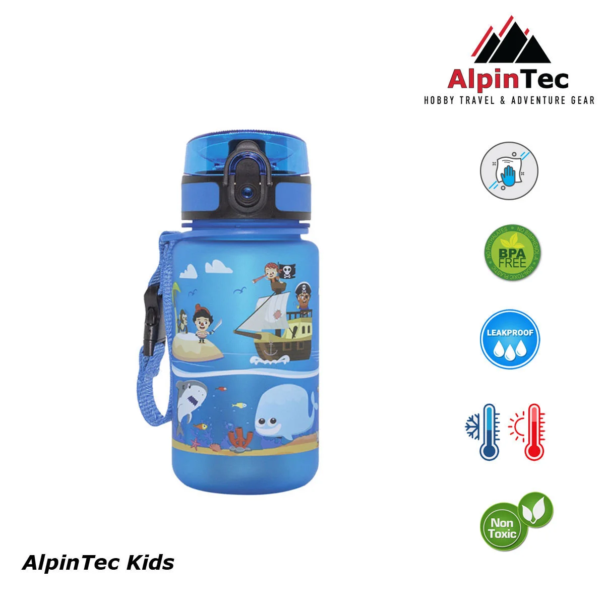 Φωτογραφία προϊόντος: AlpinTec Kids Παγούρι Tritan 350ml Pirates Blue