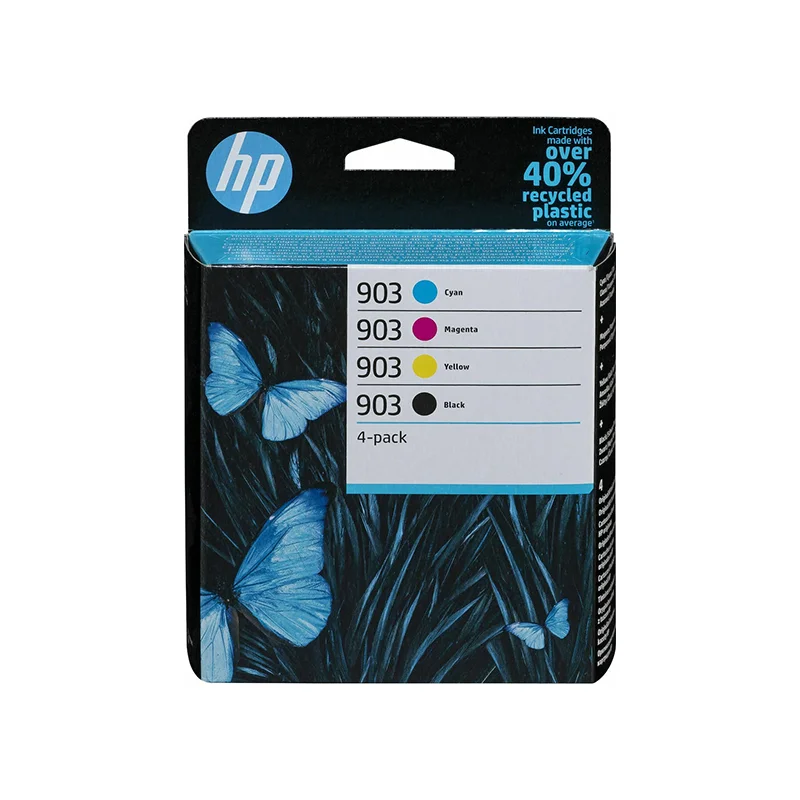 Φωτογραφία προϊόντος: HP 903 Γνήσιο Πακέτο 4 Μελανιών Εκτυπωτή InkJet Κίτρινο / Κυανό / Ματζέντα / Μαύρο (6ZC73AE)