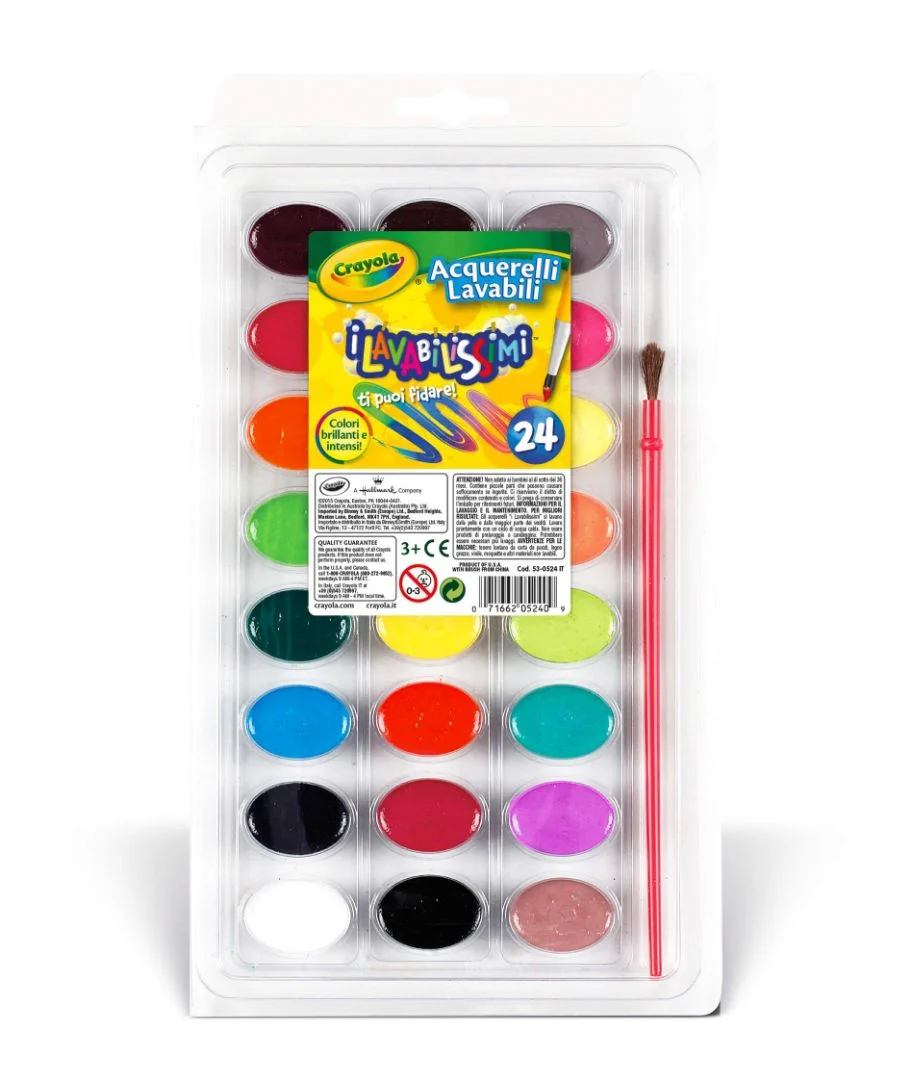 Φωτογραφία προϊόντος: Crayola 24 Νερομπογιές Πλενόμενες
