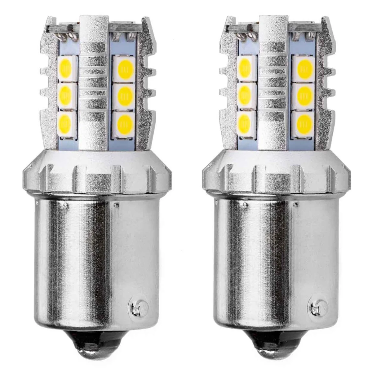 Φωτογραφία προϊόντος: AMIO R5W/R10W P21W BA15S 12/24V 16xSMD 3030 LED ΛΕΥΚΟ CAN-BUS 2ΤΕΜ. 02796/AM